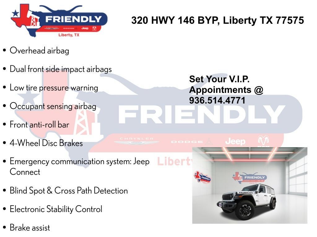 New 2025 Jeep Wrangler Unlimited Rubicon 4xe w/ Safety Group AWD/4WD image 25