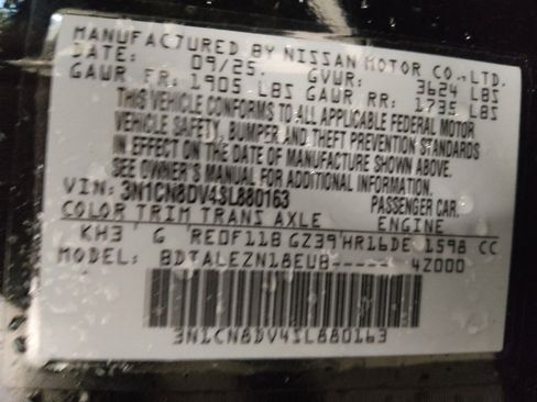 Used 2025 Nissan Versa S w/ Trunk Package FWD image 33