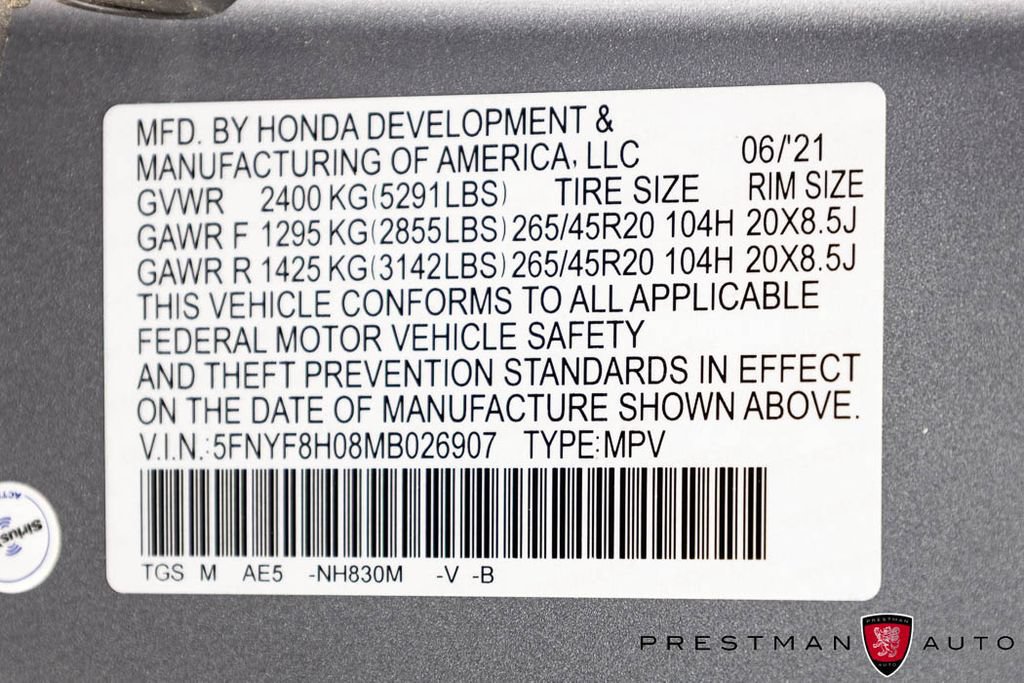 Used 2021 Honda Passport Elite image 46