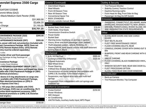 Used 2019 Chevrolet Express 2500 w/ Driver Convenience Package image 15