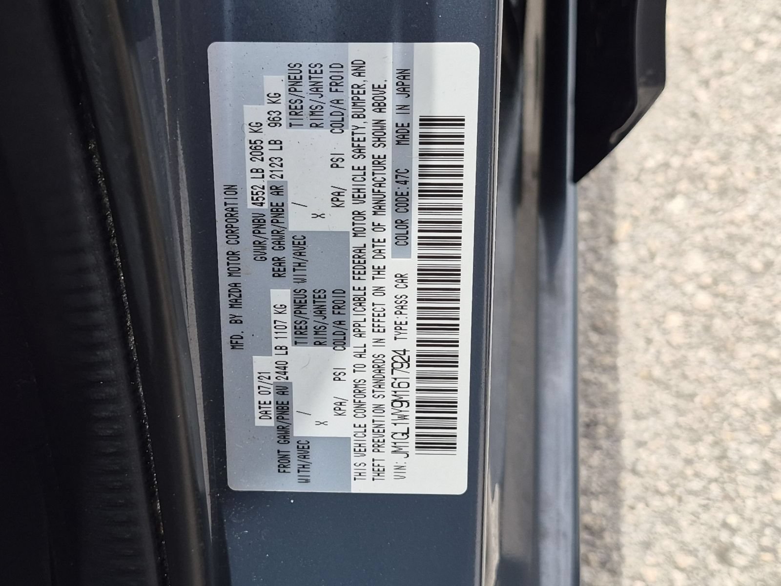 Certified 2021 MAZDA MAZDA6 Carbon Edition FWD image 29