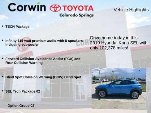Used 2019 Hyundai Kona SEL w/ SEL Tech Package 02 FWD image 6