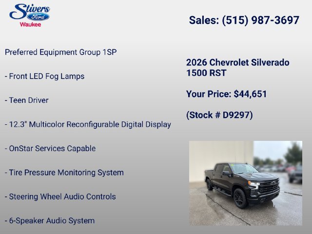 Used 2026 Chevrolet Silverado 1500 RST w/ RST Select Package AWD/4WD image 28