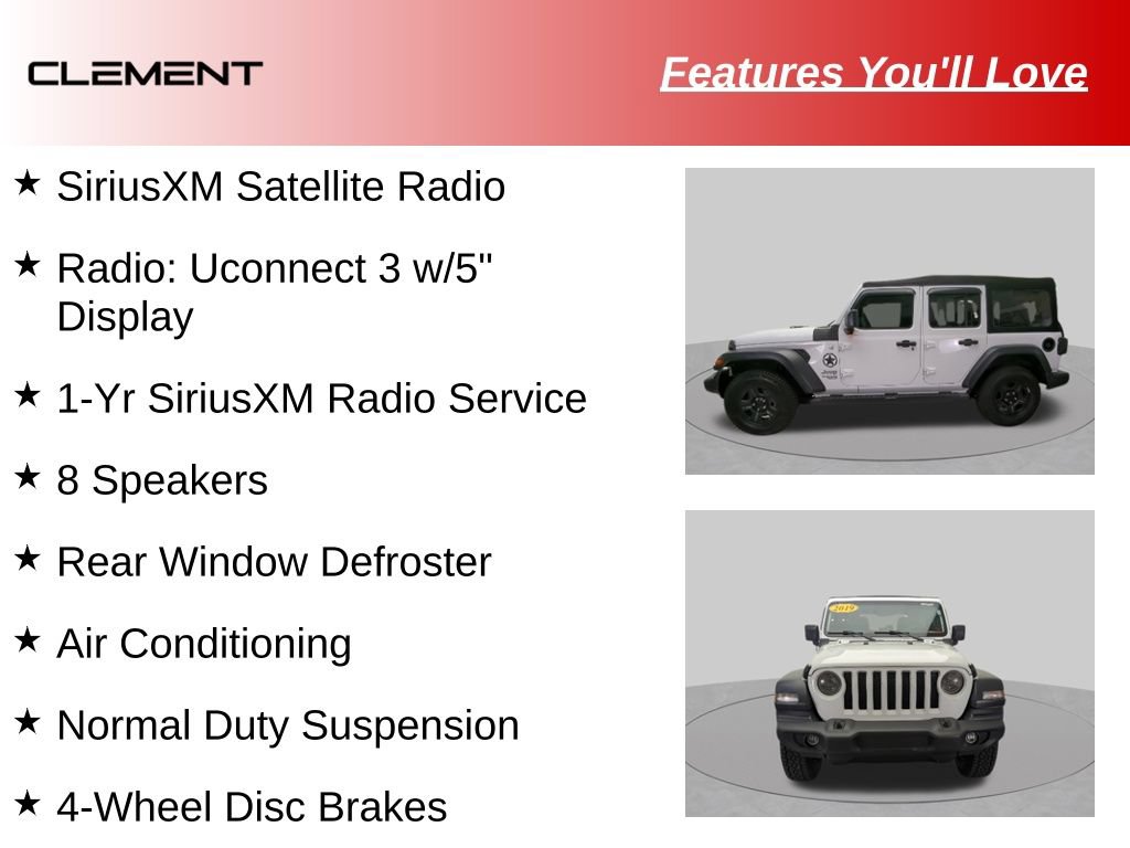 Used 2019 Jeep Wrangler Unlimited Sport AWD/4WD image 9