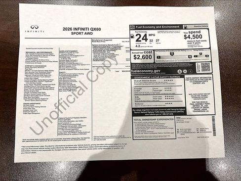 New 2026 INFINITI QX60 Sport image 40