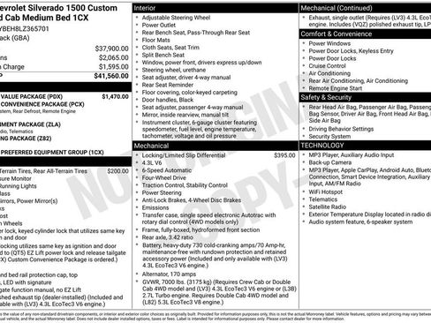 Used 2020 Chevrolet Silverado 1500 Custom w/ Custom Value Package AWD/4WD image 5