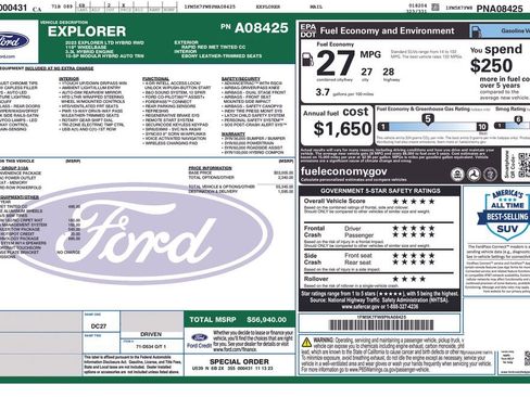 Used 2023 Ford Explorer Limited w/ Hybrid Equipment Group 310A image 3