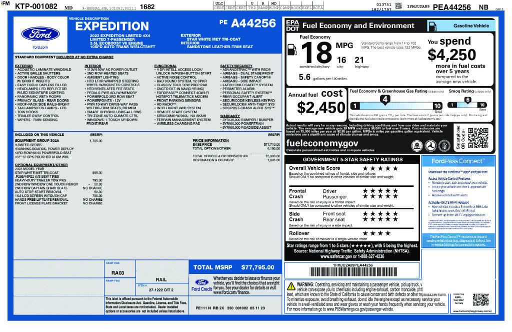 Used 2023 Ford Expedition Limited AWD/4WD image 32