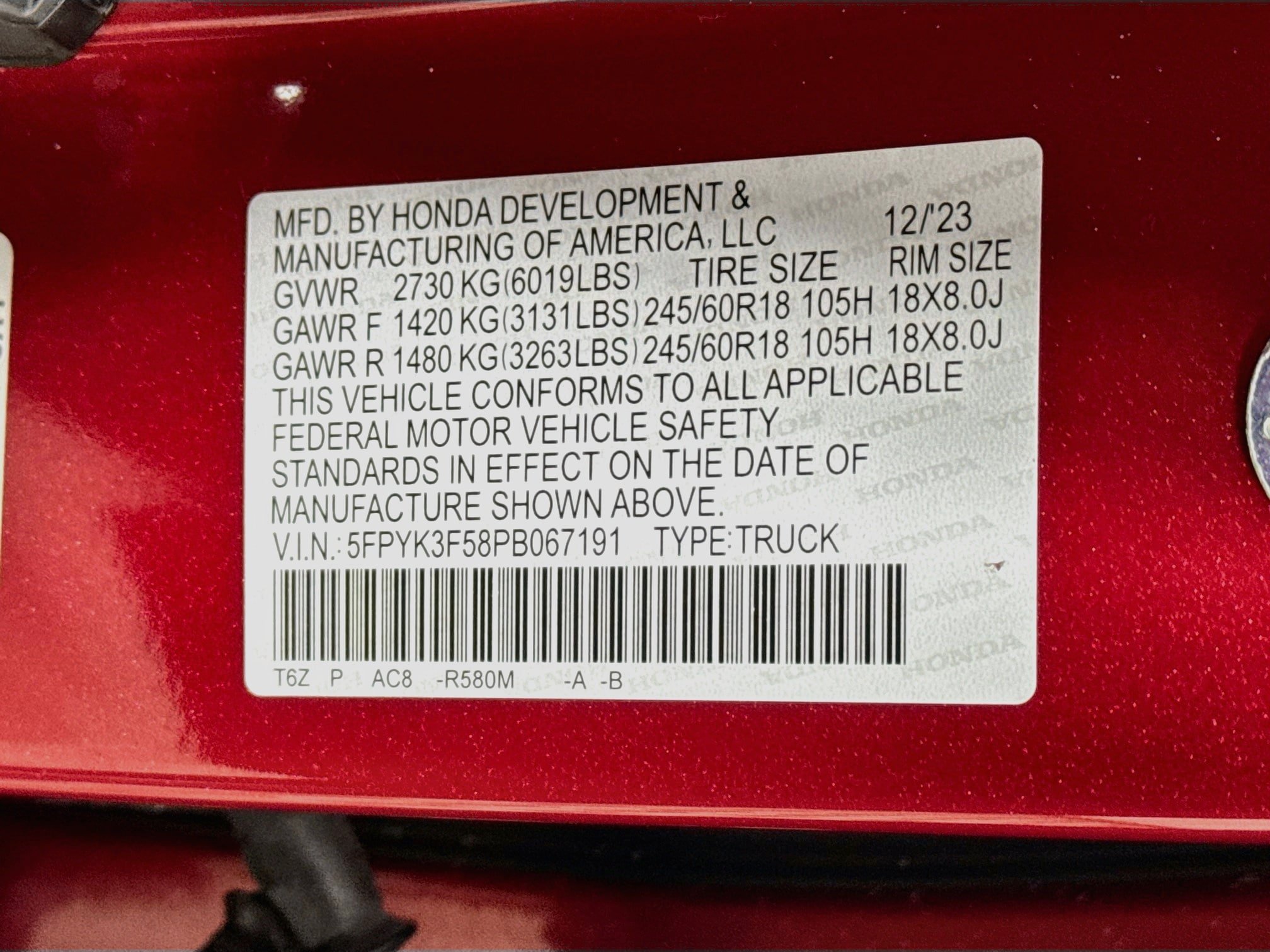 Used 2023 Honda Ridgeline RTL image 30