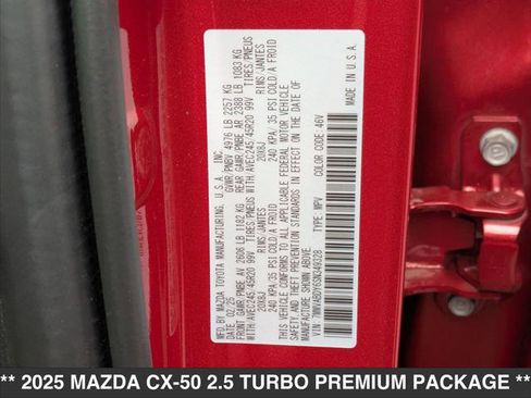 New 2025 MAZDA CX-50 AWD 2.5 Turbo w/ Weather Package image 15