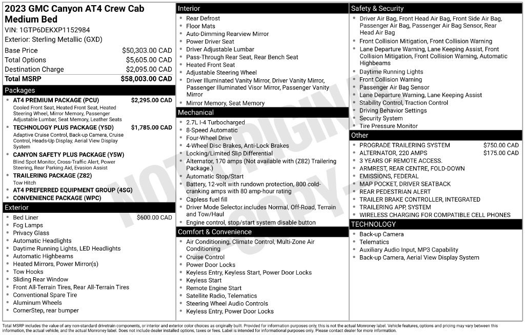 Used 2023 GMC Canyon AT4 w/ AT4 Premium Package AWD/4WD image 74