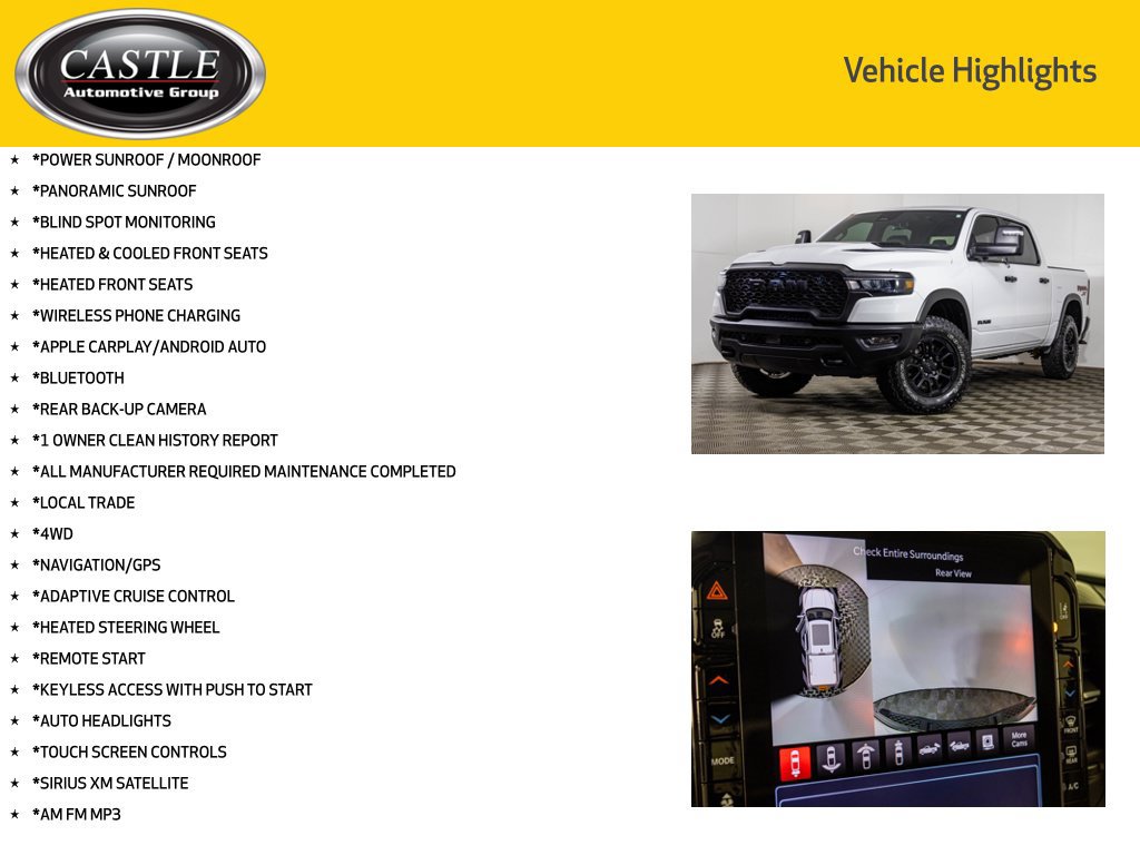 Used 2025 RAM 1500 Rebel w/ Advanced Safety Group II AWD/4WD image 3