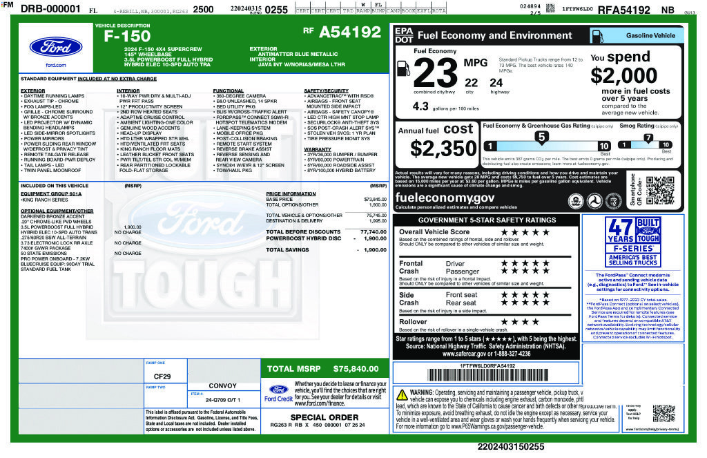 Certified 2024 Ford F150 King Ranch AWD/4WD image 6