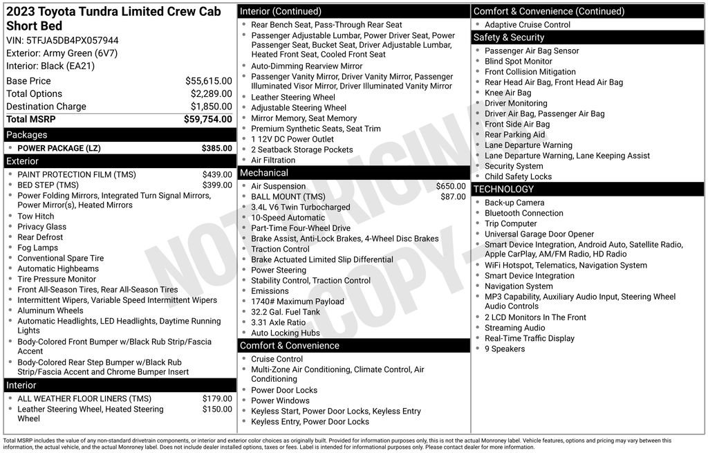 Used 2023 Toyota Tundra Limited w/ Power Package AWD/4WD image 34