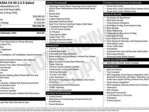 Certified 2024 MAZDA CX-50 AWD 2.5 S w/ Weather Package image 26