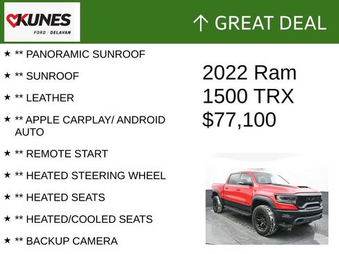 Used 2022 RAM 1500 TRX w/ TRX Level 2 Equipment Group image 2