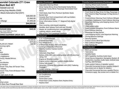 Used 2024 Chevrolet Colorado Z71 w/ Safety Package AWD/4WD image 32