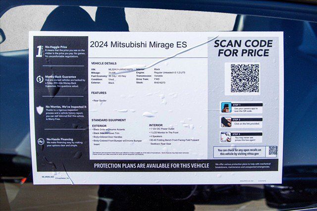 Used 2024 Mitsubishi Mirage ES FWD image 27