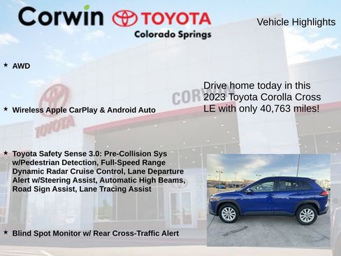 Used 2023 Toyota Corolla Cross LE image 6