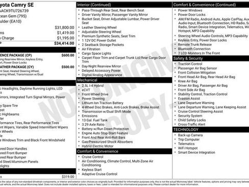 New 2026 Toyota Camry SE w/ Convenience Package image 4