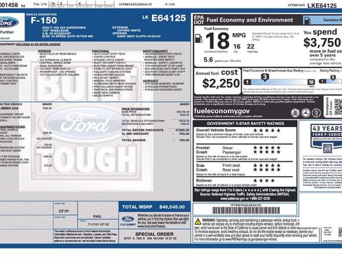 Used 2020 Ford F150 XL w/ Equipment Group 101A Mid AWD/4WD image 35