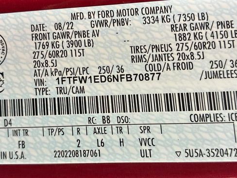 Used 2022 Ford F150 XLT w/ Equipment Group 302A High image 63