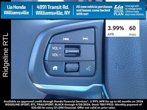 New 2026 Honda Ridgeline RTL image 19