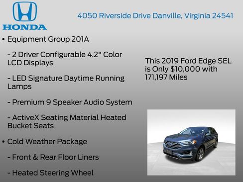 Used 2019 Ford Edge SEL w/ Equipment Group 201A AWD/4WD image 7