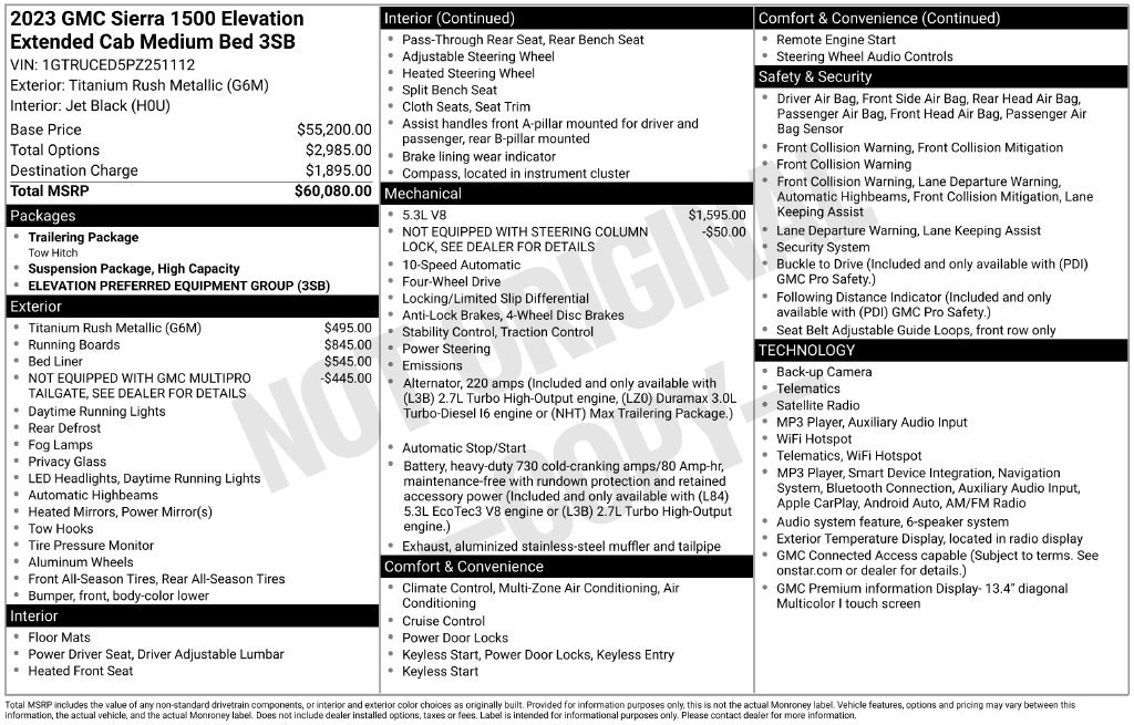 Used 2023 GMC Sierra 1500 Elevation AWD/4WD image 8