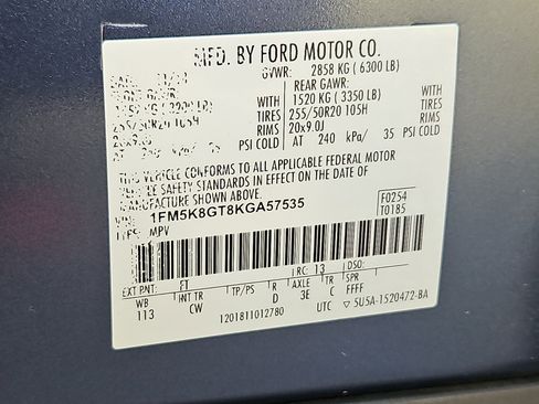 Used 2019 Ford Explorer Sport w/ Equipment Group 401A AWD/4WD image 29