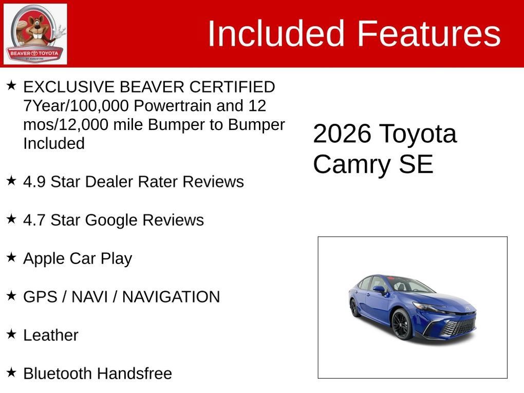 Used 2026 Toyota Camry SE FWD image 4