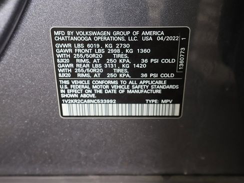 Used 2022 Volkswagen Atlas SE image 56