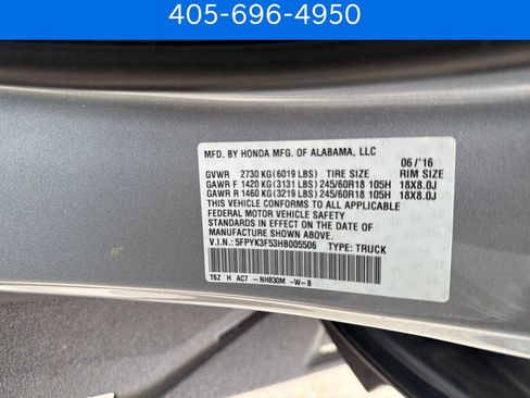 Used 2017 Honda Ridgeline RTL image 6