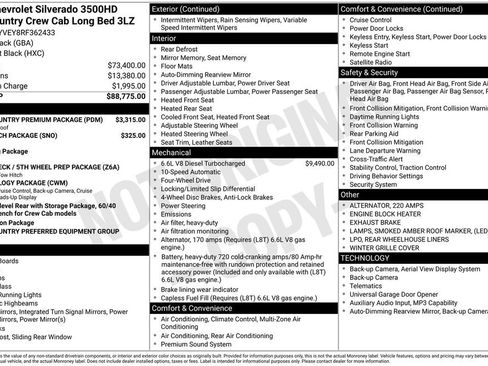 Used 2024 Chevrolet Silverado 3500 High Country w/ High Country Premium Package AWD/4WD image 3