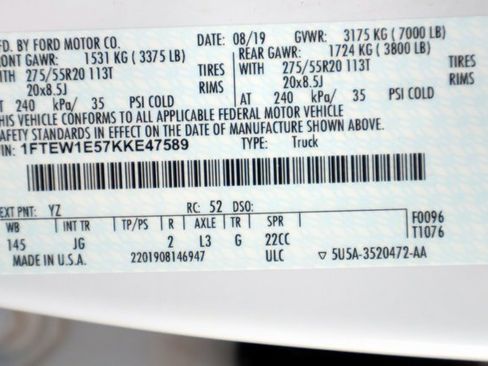 Certified 2019 Ford F150 XL w/ Equipment Group 101A Mid image 20