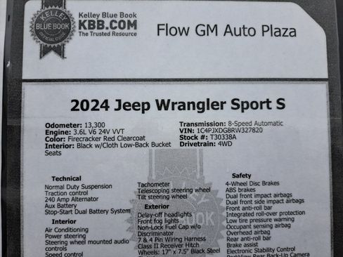 Used 2024 Jeep Wrangler Unlimited Sport AWD/4WD image 39