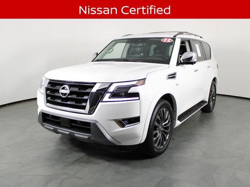 Certified 2022 Nissan Armada Platinum w/ Captain's Chairs Package image 2