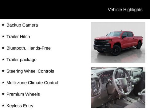 Used 2021 Chevrolet Silverado 1500 Custom Trail Boss AWD/4WD image 31