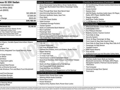 Used 2014 Lexus IS 350 AWD w/ F Sport Package image 38