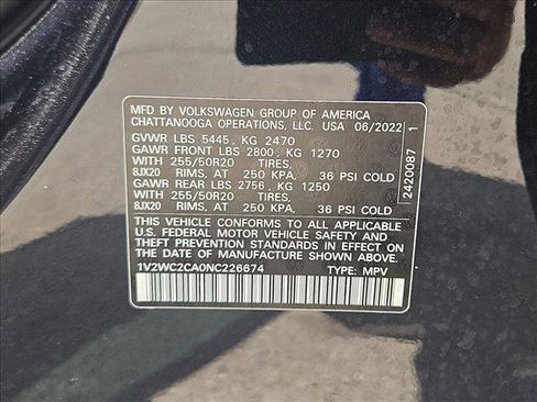 Used 2022 Volkswagen Atlas Cross Sport SE FWD image 23