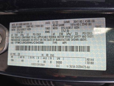 Used 2022 Ford Escape SE w/ Convenience Package image 27