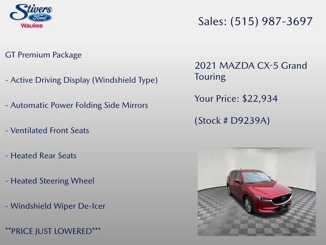 Used 2021 MAZDA CX-5 Grand Touring w/ GT Premium Package AWD/4WD image 8
