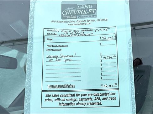 New 2024 Chevrolet Express 3500 w/ Power Convenience Package image 13