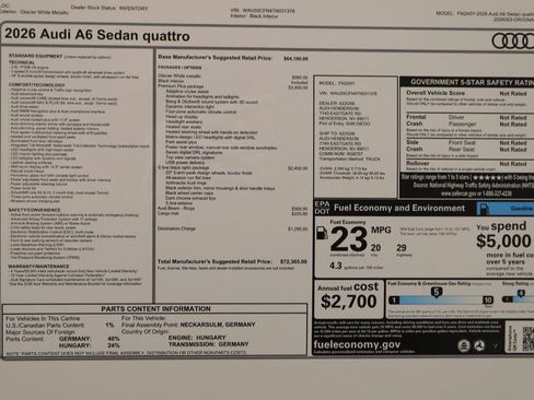 New 2026 Audi A6 Premium Plus image 31