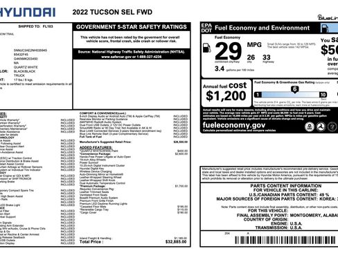 Used 2022 Hyundai Tucson SEL w/ Convenience + Premium Package image 5