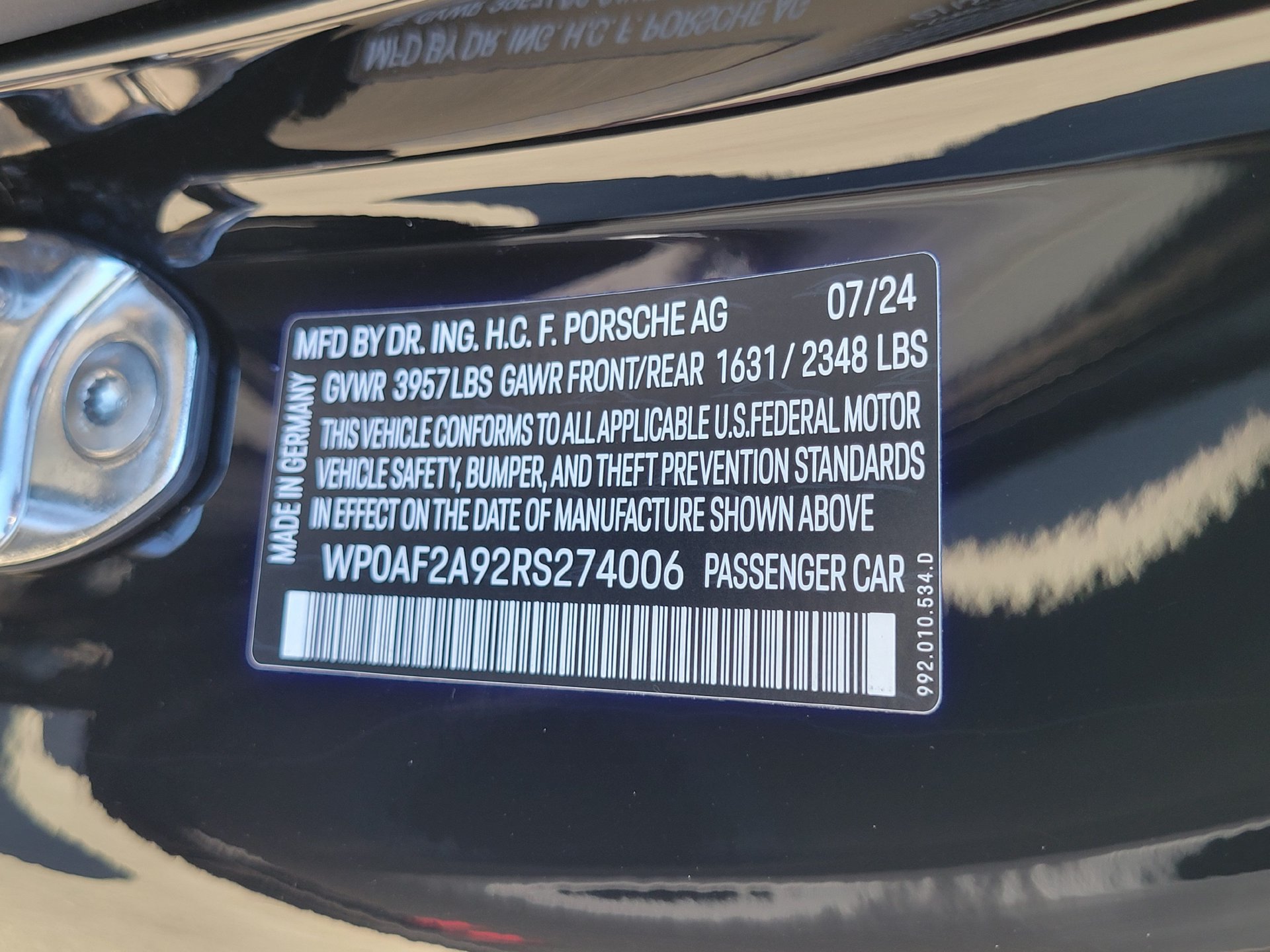 Certified 2024 Porsche 911 GT3 RS RWD image 34