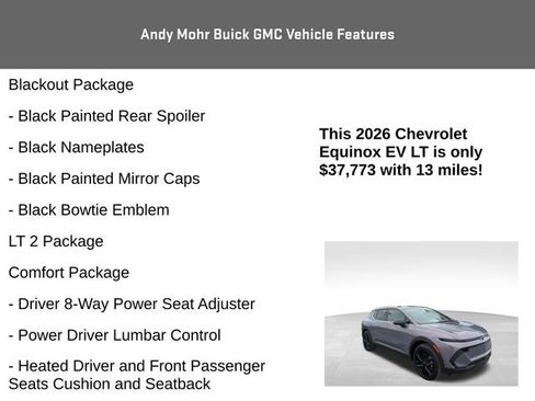 Used 2026 Chevrolet Equinox EV LT w/ LPO, Blackout Package image 12