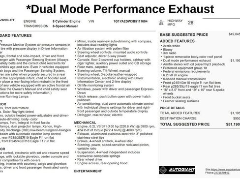 Used 2011 Chevrolet Corvette Coupe w/ 1LT image 6