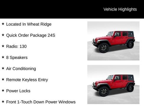 Used 2017 Jeep Wrangler Unlimited Sport w/ Quick Order Package 24S image 8