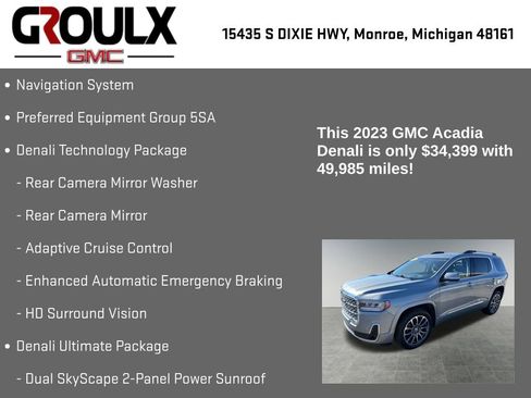 Used 2023 GMC Acadia Denali w/ Denali Ultimate Package AWD/4WD image 8